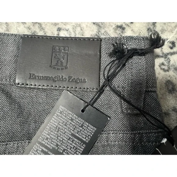 Ermenegildo Zegna Gray Stretch Pants Size 30 Cotton Elastane NWT
